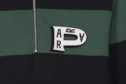 By Parra Worked P Striper Half Zip Sweatshirt