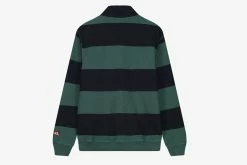 By Parra Worked P Striper Half Zip Sweatshirt