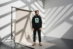 Hanon Crayon Shade Box Logo Hooded Sweatshirt Apparel