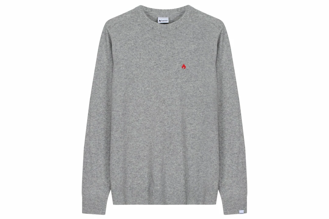 Brand new 🥰 Hanon Classic Wool Knit "Grey Melange" Apparel 🎁 3 Hanon Classic Wool Knit "Grey Melange" Apparel