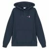 Sweats & Hoods Hanon Flame Badge Hooded Sweatshirt "Petrol Navy"
